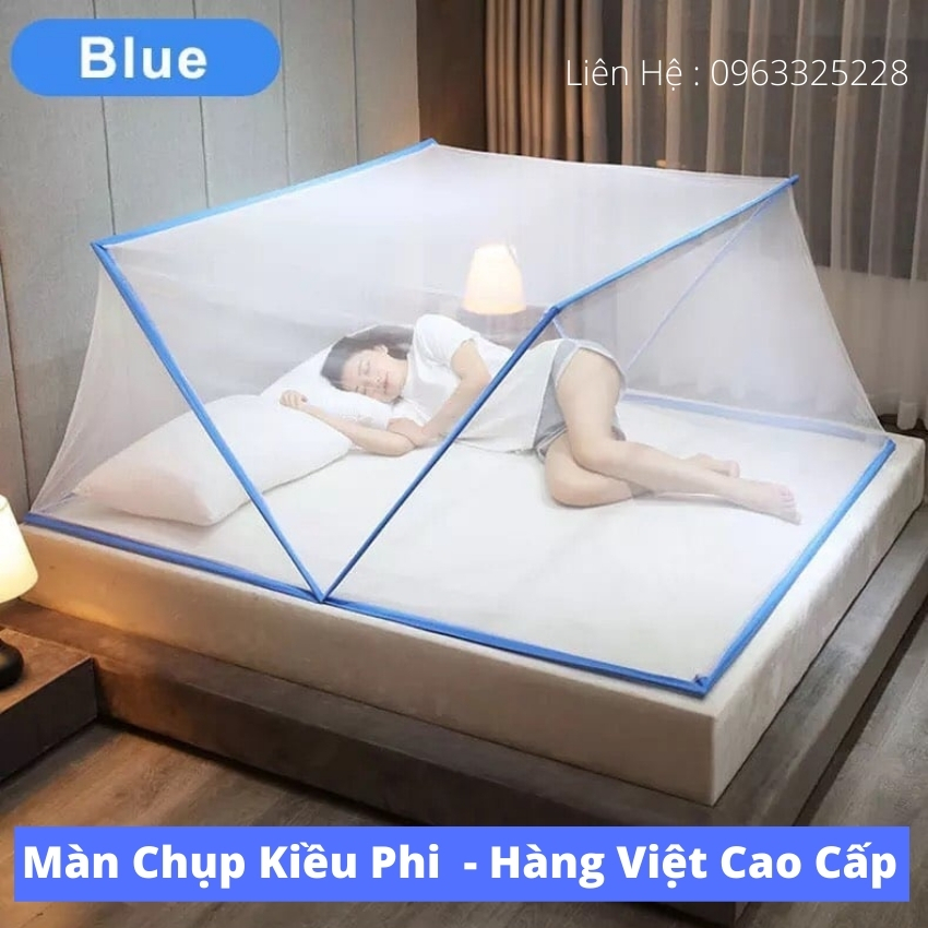 Màn chụp tự bung gấp gọn kiểu xếp Kiều Phi - Mùng chụp tự bung cao cấp người lớn khung xếp bảo hành 18 tháng