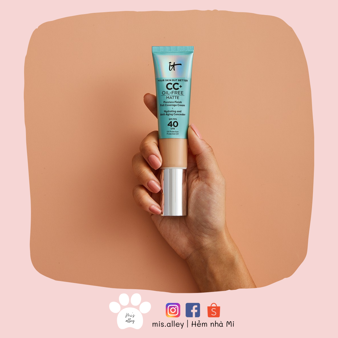 🌸it Cosmetics🌸 Kem nền chống nắng dưỡng da IT Cosmetics CC+ Cream SPF 40 Oil-free Matte