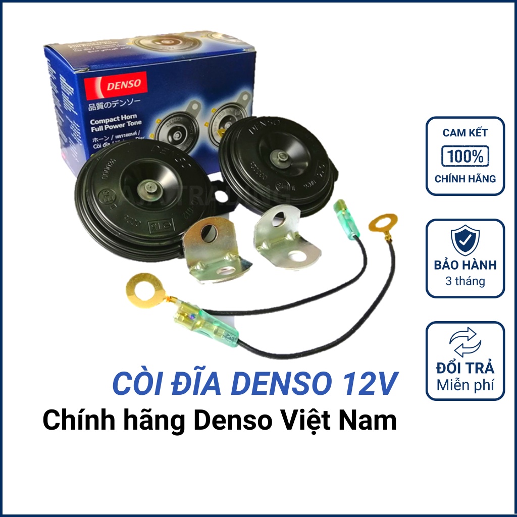 Còi đĩa denso 12v chính hãng cho ôtô từ 4 chỗ đến 16 chỗ và xe máy honda, yamaha, suzuki như wave, dream, exciter, cub, sh, vision
