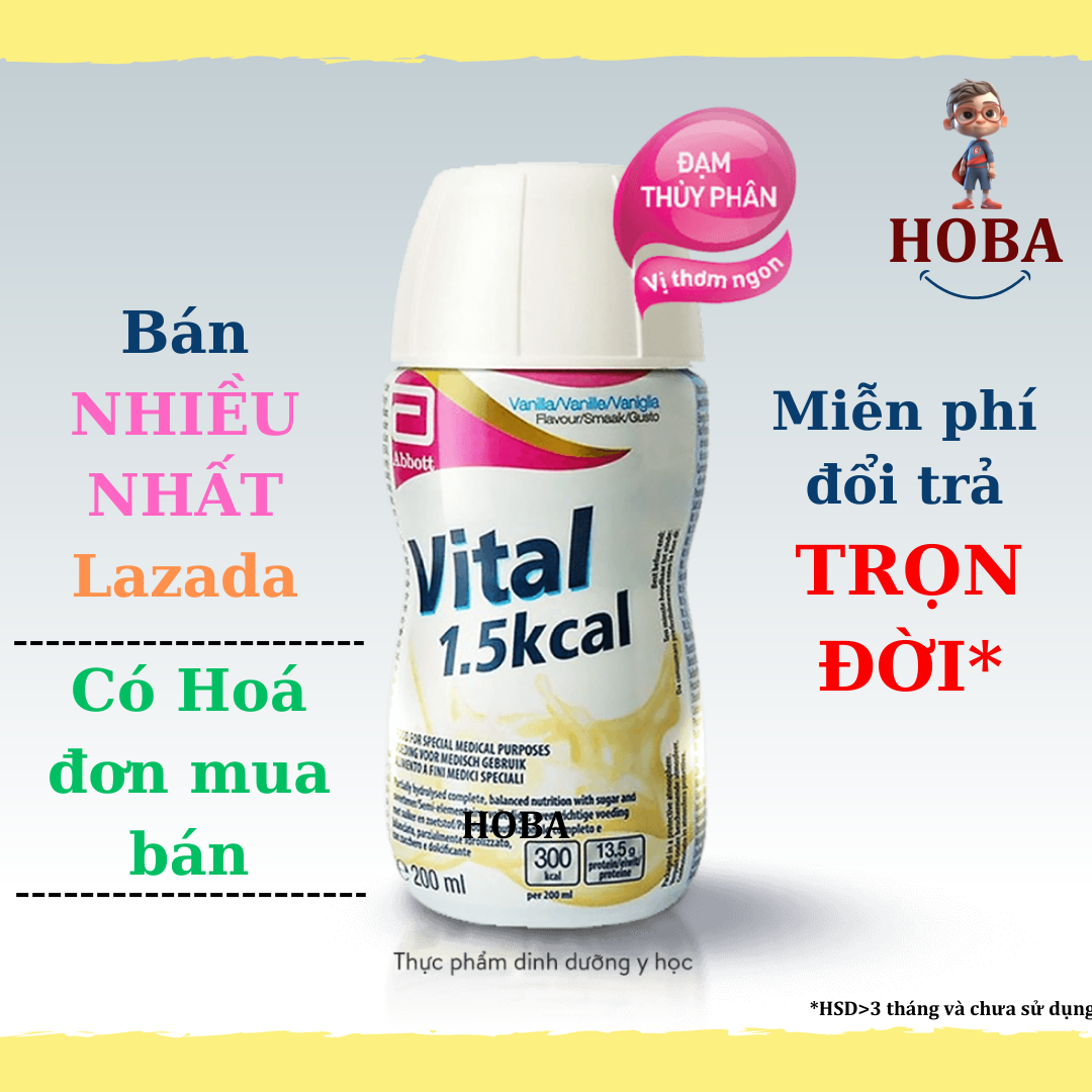 Sữa Ensure Vital Abbott 1,5kcal/1ml - Dành cho người có vấn đề về đường tiêu hóa - Đạm thủy phân dễ hấp thu - Hàng chính hãng