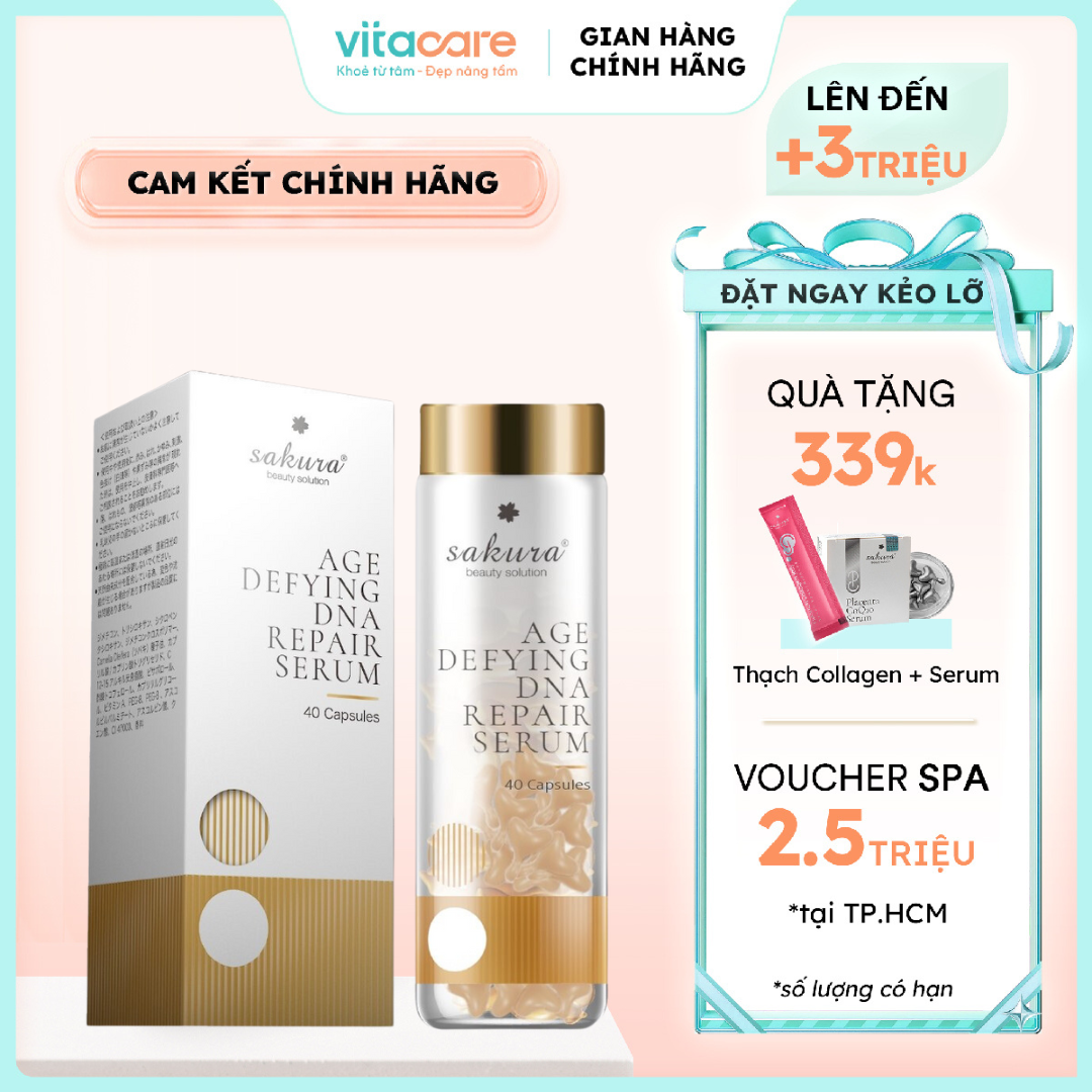 Serum chống lão hóa da Sakura Age Defying DNA Repair - Serum phục hồi da, dưỡng trắng da an toàn