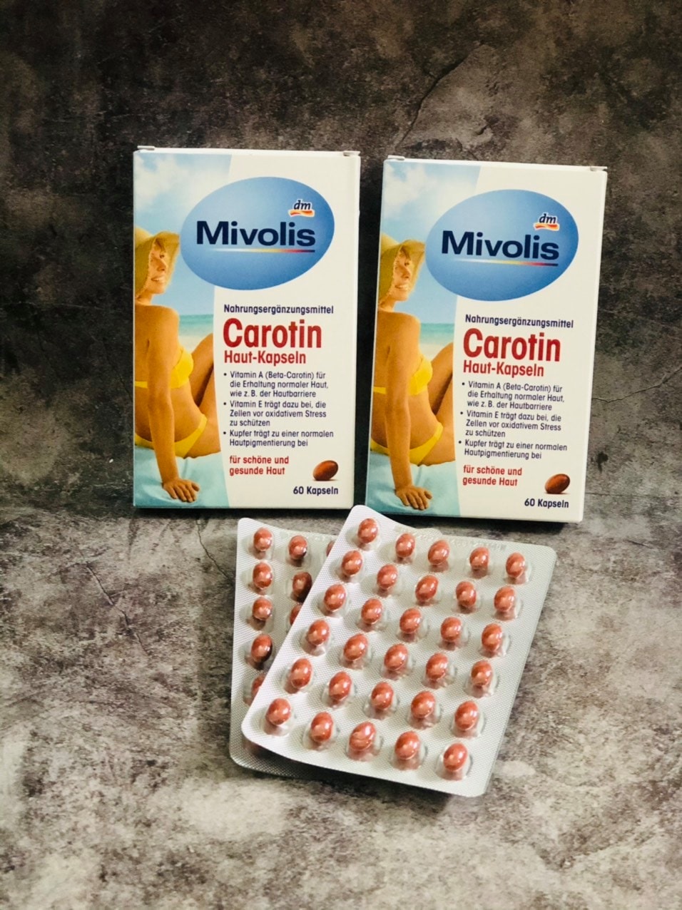 Chống nắng carotin dạng viên hàng Đức