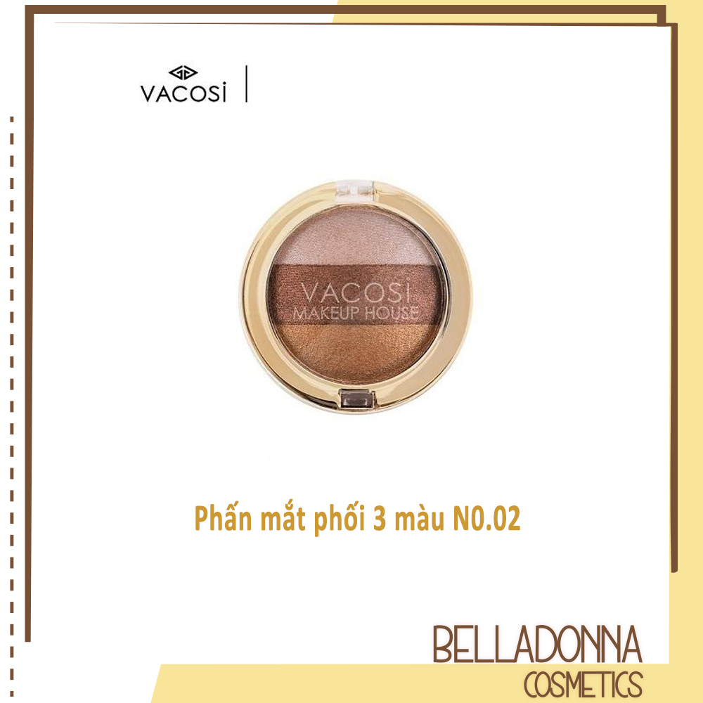 Phấn mắt phối 3 màu Vacosi Eyeshadow 5g No.02