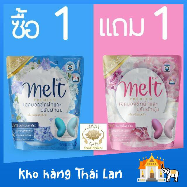 (2in1) Viên giặt MELT Thái Lan 2 tác dụng giặt và làm mềm vải, sạch vết bẩn, giữ hương bền lâu