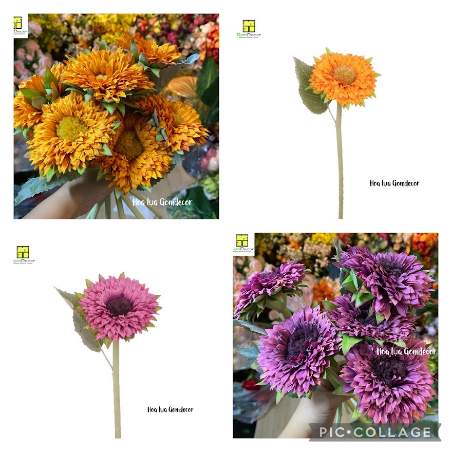 Hoa hướng dương giả hoa lụa đẹp cao cấp như thật
