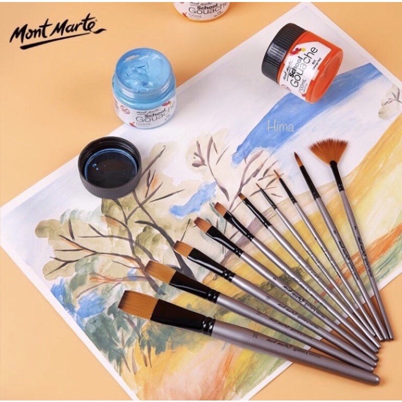 Set cọ vẽ chuyên nghiệp mont marte, cọ giá rẻ, cọ chuyên nghiệp, cọ cao cấp, cọ sale, cọ vẽ màu nước, cọ sơn dầu