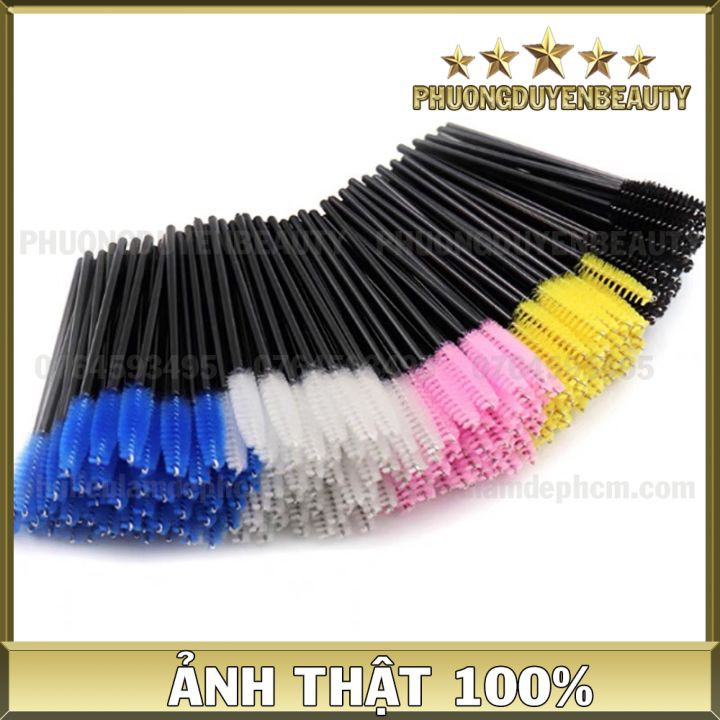 Chổi chải mi nối đa năng, cọ chải mi - túi 50 cây