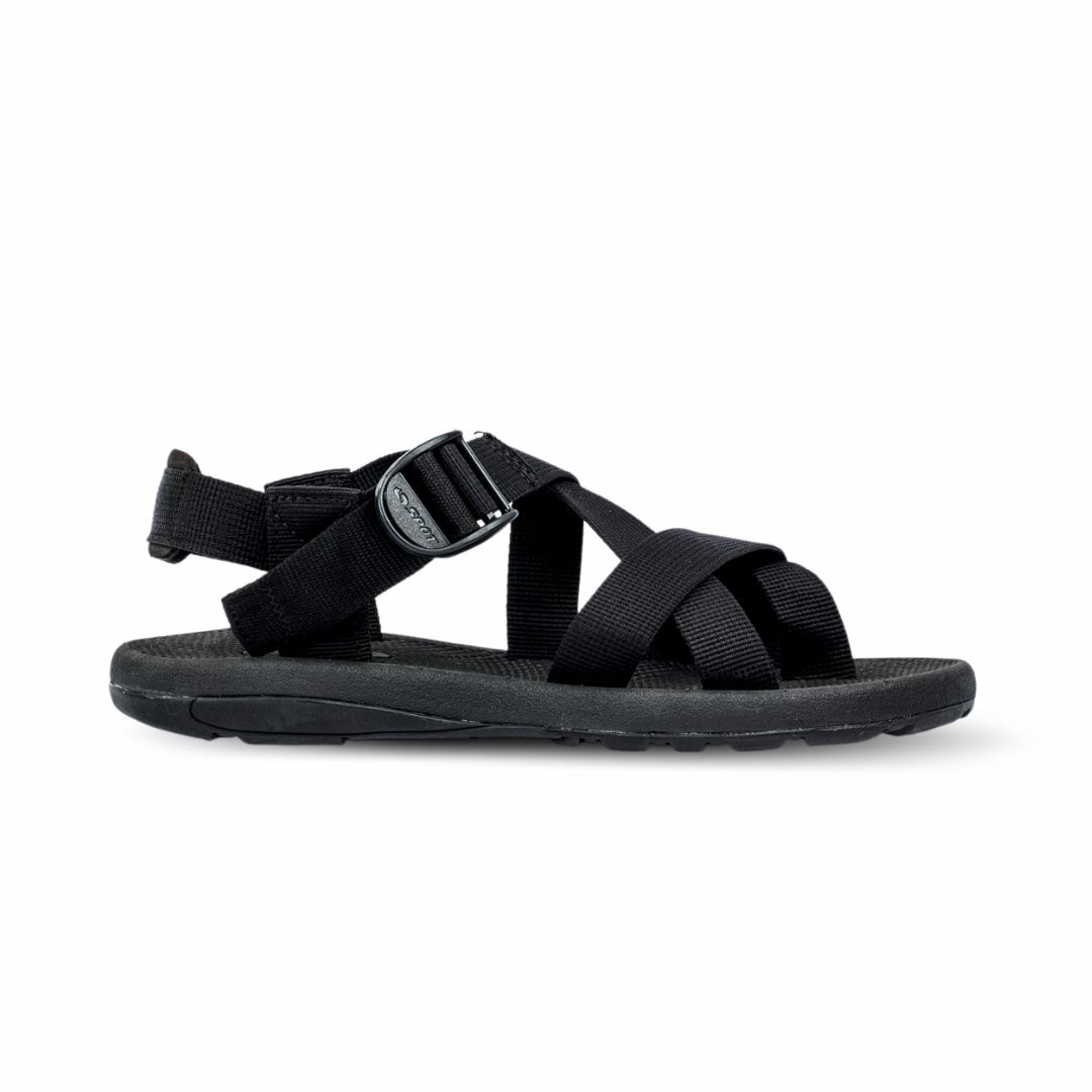 Giày sandal nam nữ quai chéo xỏ ngón MOL MS1167B màu đen