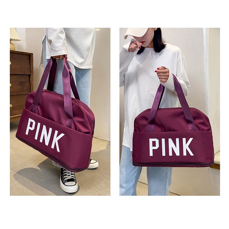 Túi Xách Du Lịch Cỡ Lớn 2 Tầng PINK - Túi Du Lịch Đa Năng Nam Nữ Sang Trọng Trọng Lượng Nhẹ Chống Thấm Nước Tốt