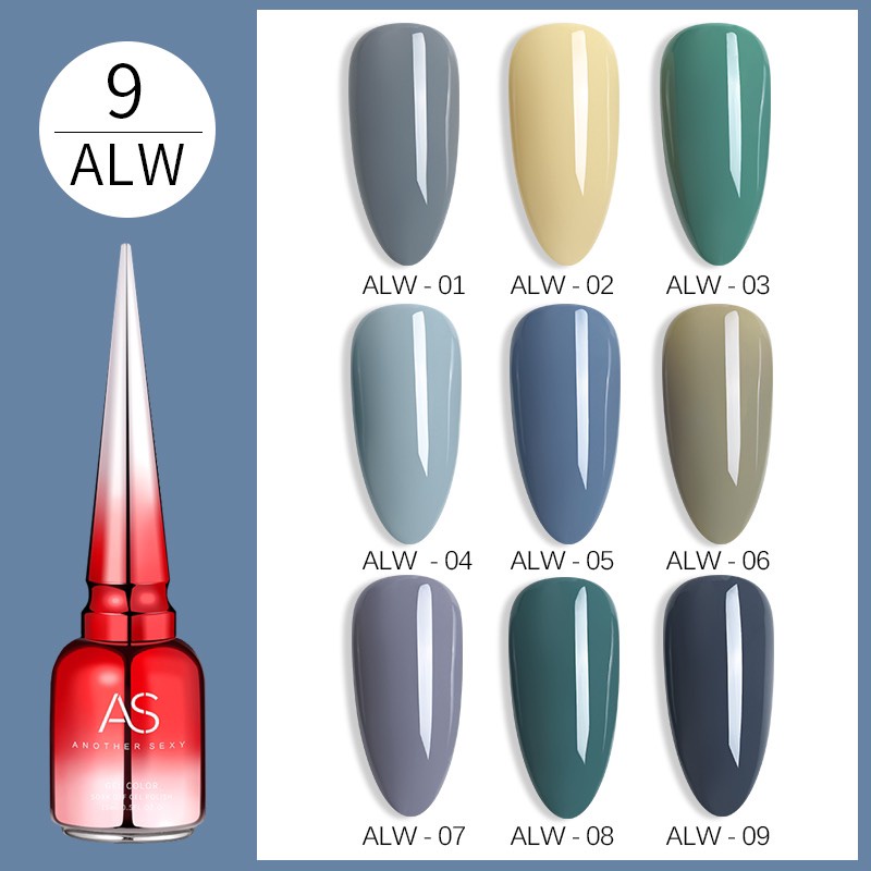 Sơn Gel AS mẫu mới chai đỏ mã ALW chính hãng sơn móng tay chai 15ml