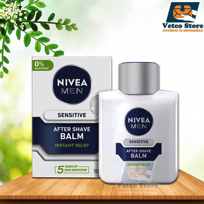 Kem làm giảm kích ứng sau khi cạo râu cho nam - nivea for men post shave balm sensitive 100ml