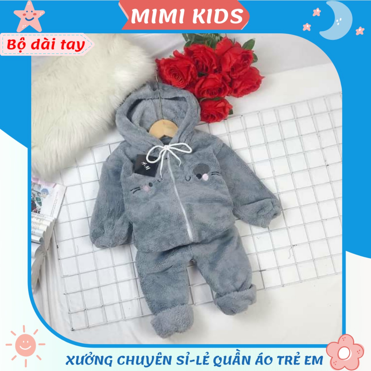 Bộ lông dài tay cho bé trai và bé gái