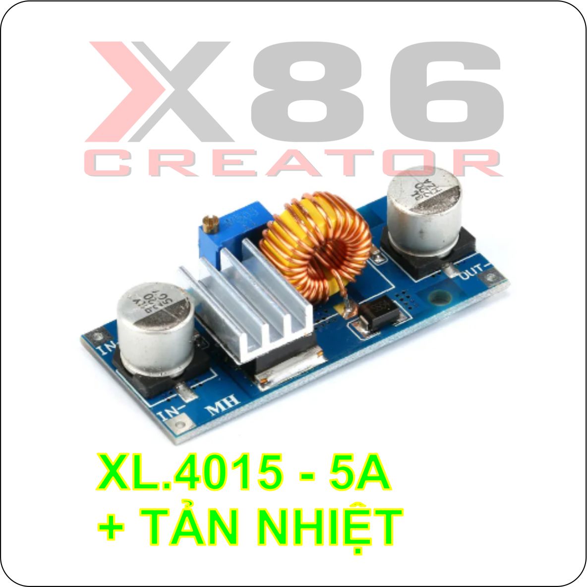 Mạch hạ áp xl4015 5a + tản nhiệt