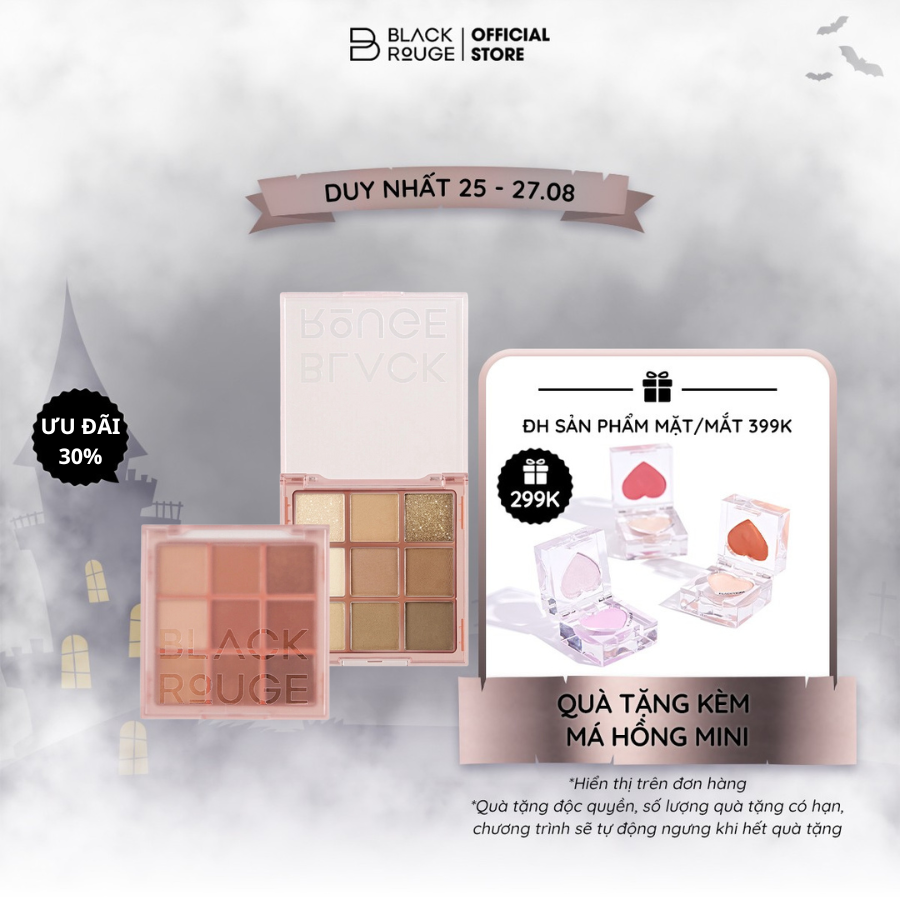 Bảng phấn mắt 9 ô Black Rouge Colordation Mood Palette 74.6g