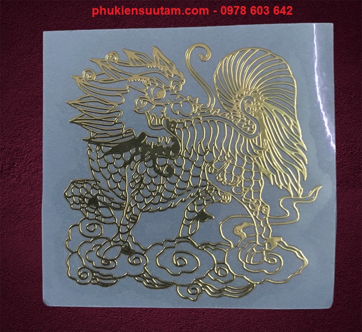 Miếng dán hình kỳ lân, chất liệu: nhựa plastic - sp006178