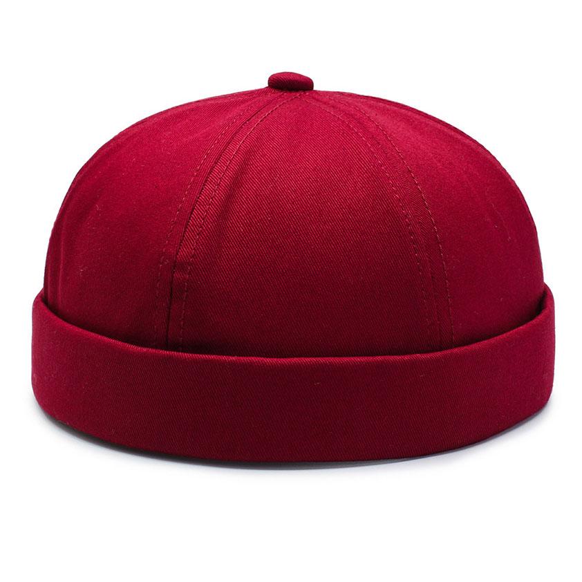 Mũ tròn màu trơn phong cách Hàn Quốc - thêu họa tiết cá tính