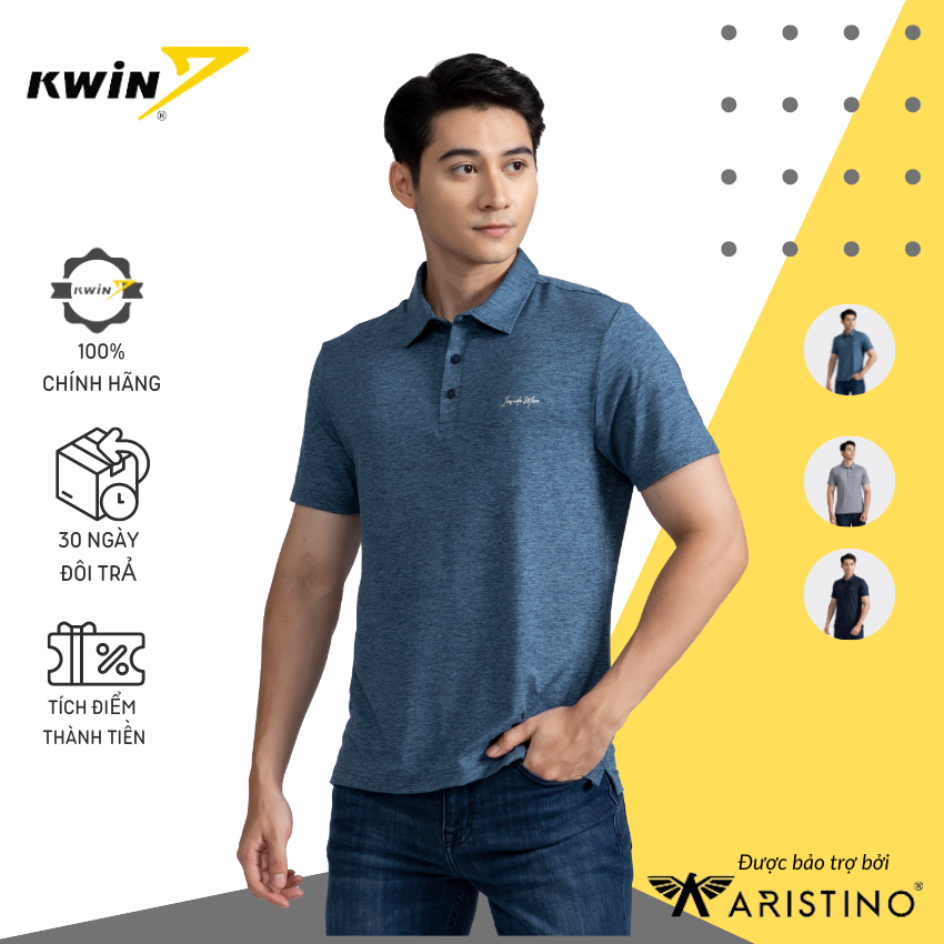Áo Polo Nam Cao Cấp Kwin Insidemen - Áo Thun Có Cổ Chất Vải Mềm Mịn Thoáng Mát Thấm Hút Tốt - IPS058S2