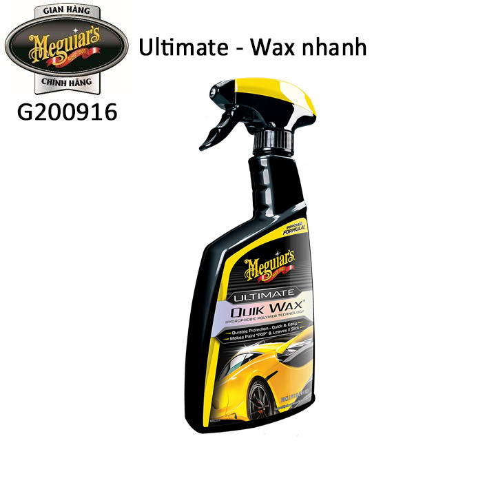 Meguiar's wax bóng nhanh cho sơn dòng ultimate - quick wax - g200916, 475 ml, 16 oz