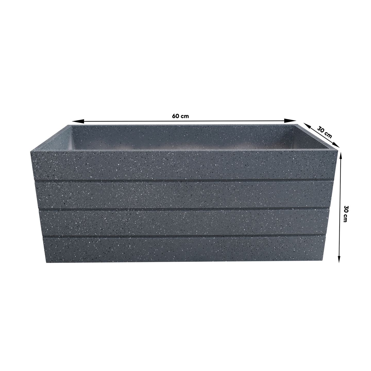 Chậu composite sọc giả đá 60x30x30 Home Việt