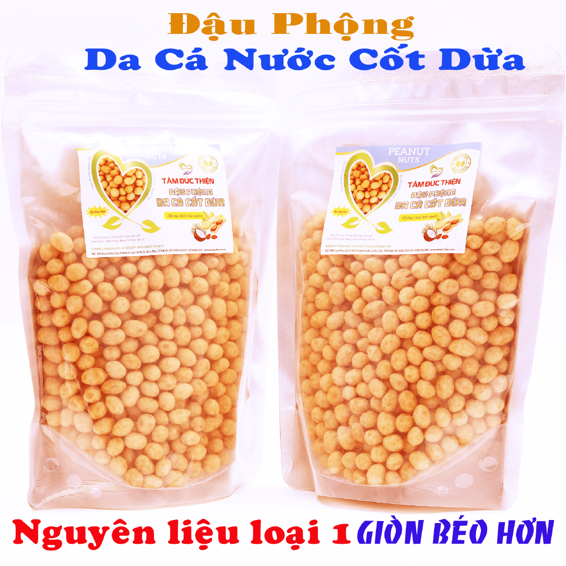 Combo khách sỉ 7kg đậu phộng da cá nước cốt dừa tâm đức thiện combo 14 túi 500gr nguyên liệu loại 1 - giòn béo hơn dành cho khách sỉ combo sỉ -thực phẩm đóng gói đóng hộp ăn liền – đồ ăn vặt lazada