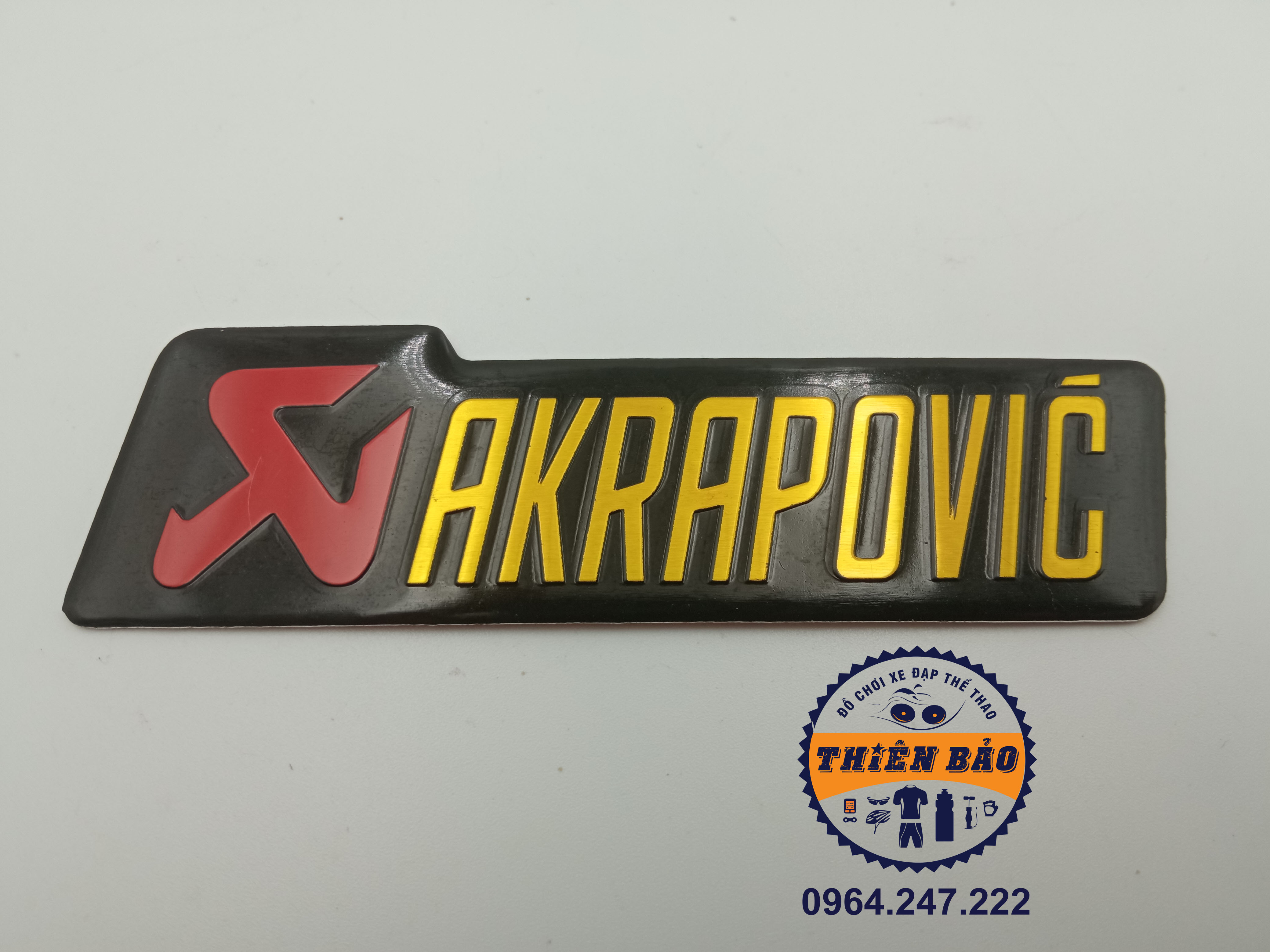 Tem nhôm dán pô Akrapovic decal dán pô xe máy Akrapovic dài #30