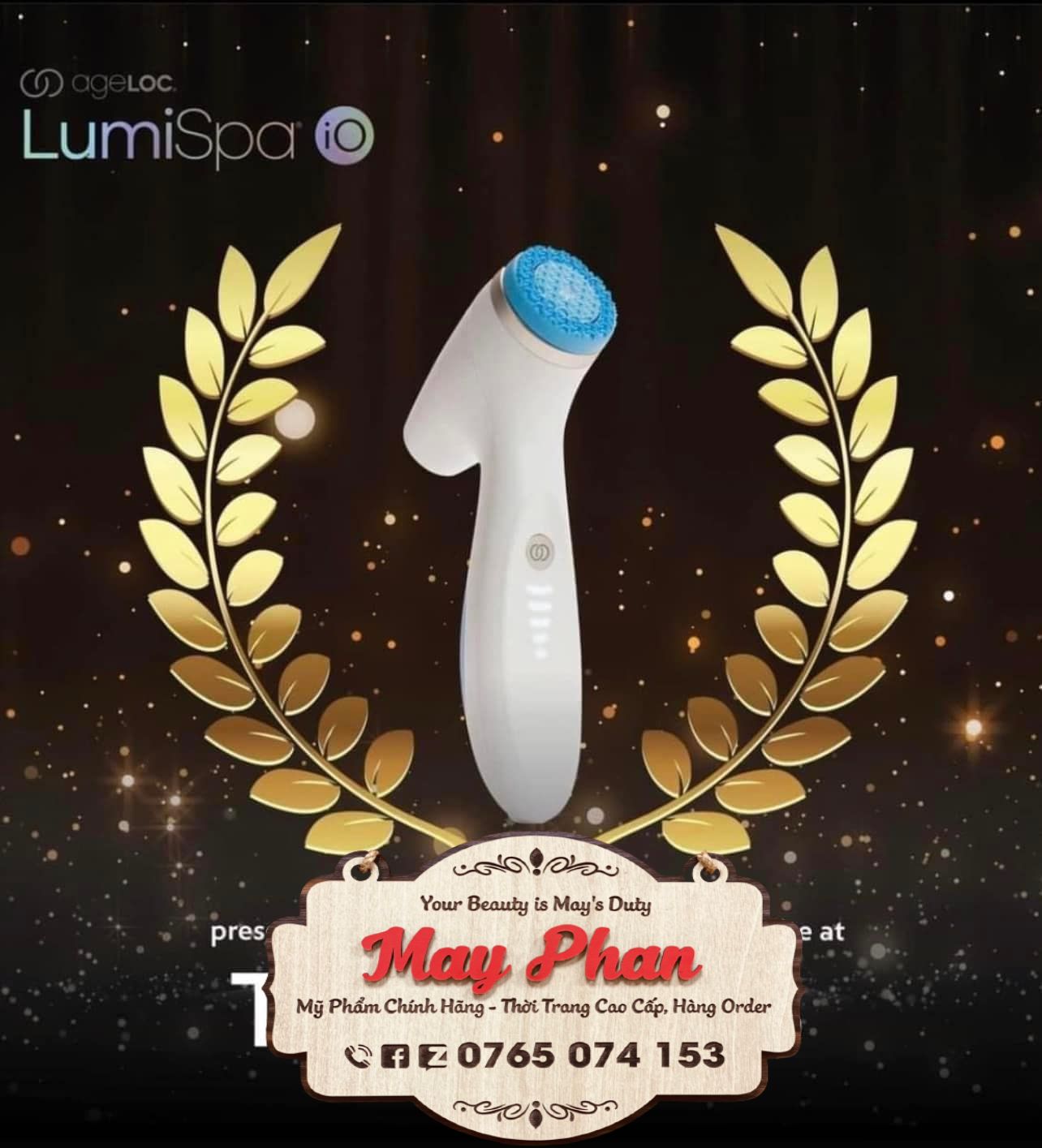 Máy rửa mặt Nuskin Ageloc Lumispa IO nâng cơ sáng da giảm mụn se nhỏ lỗ chân lông giảm thâm nám