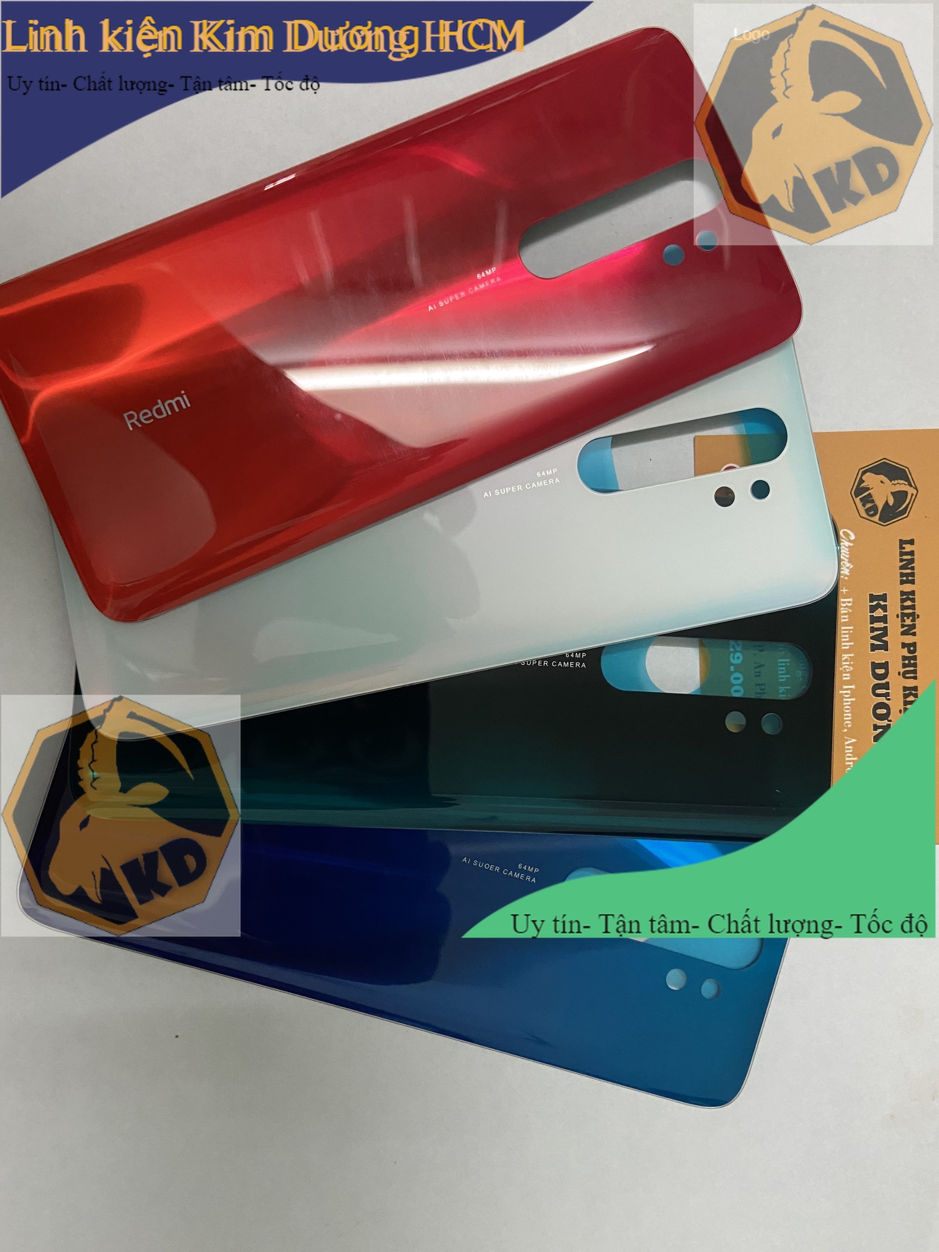 [HCM]Nắp lưng kính Redmi Note 8 pro