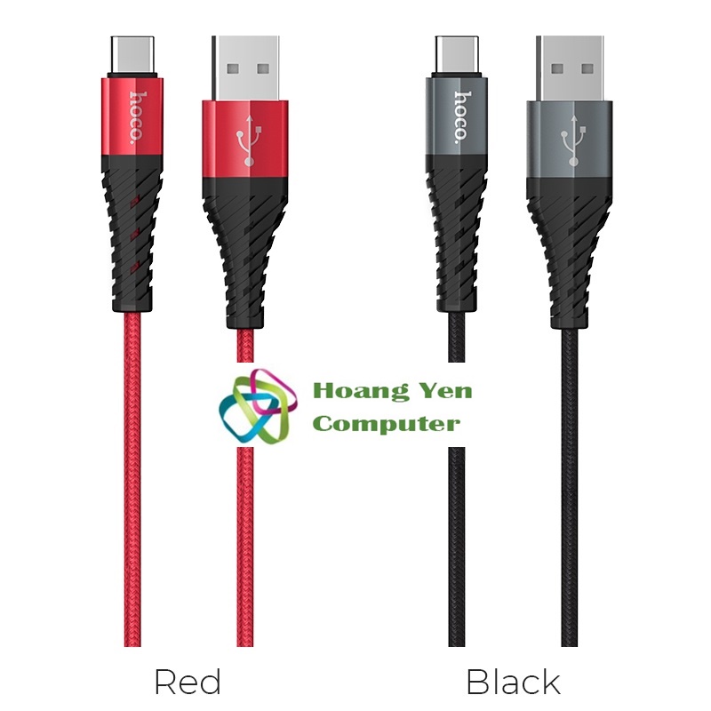 [HCM][1M] Cáp Sạc TYPE C Hoco X38 Dài 1M Dây Dù Cho Android - BH 12 Tháng 1 đổi 1 (MÀU SẮC NGẪU NHIÊN) - Hoàng Yến Computer