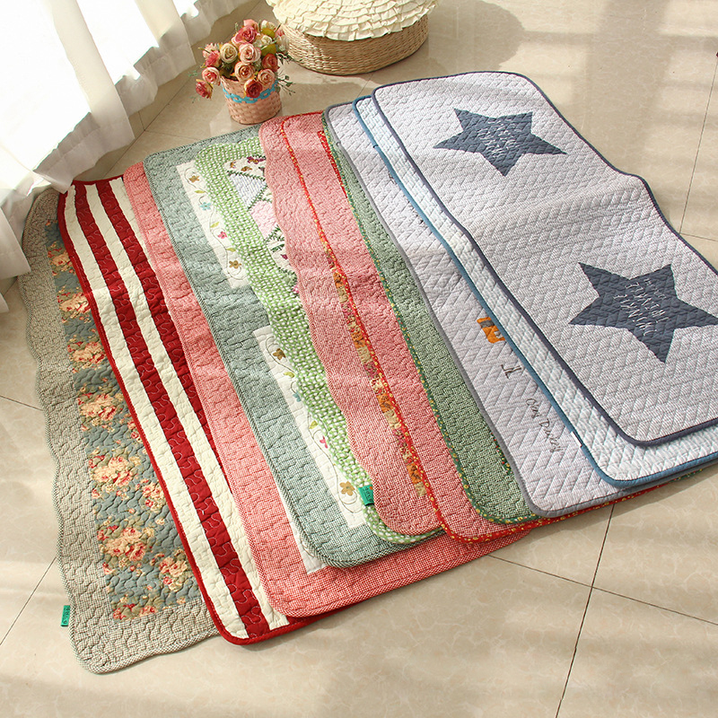 Thảm quilt dài trải bếp, trải phòng ngủ, trải sofa, thảm trần bông, có hạt chống trượt bên dưới