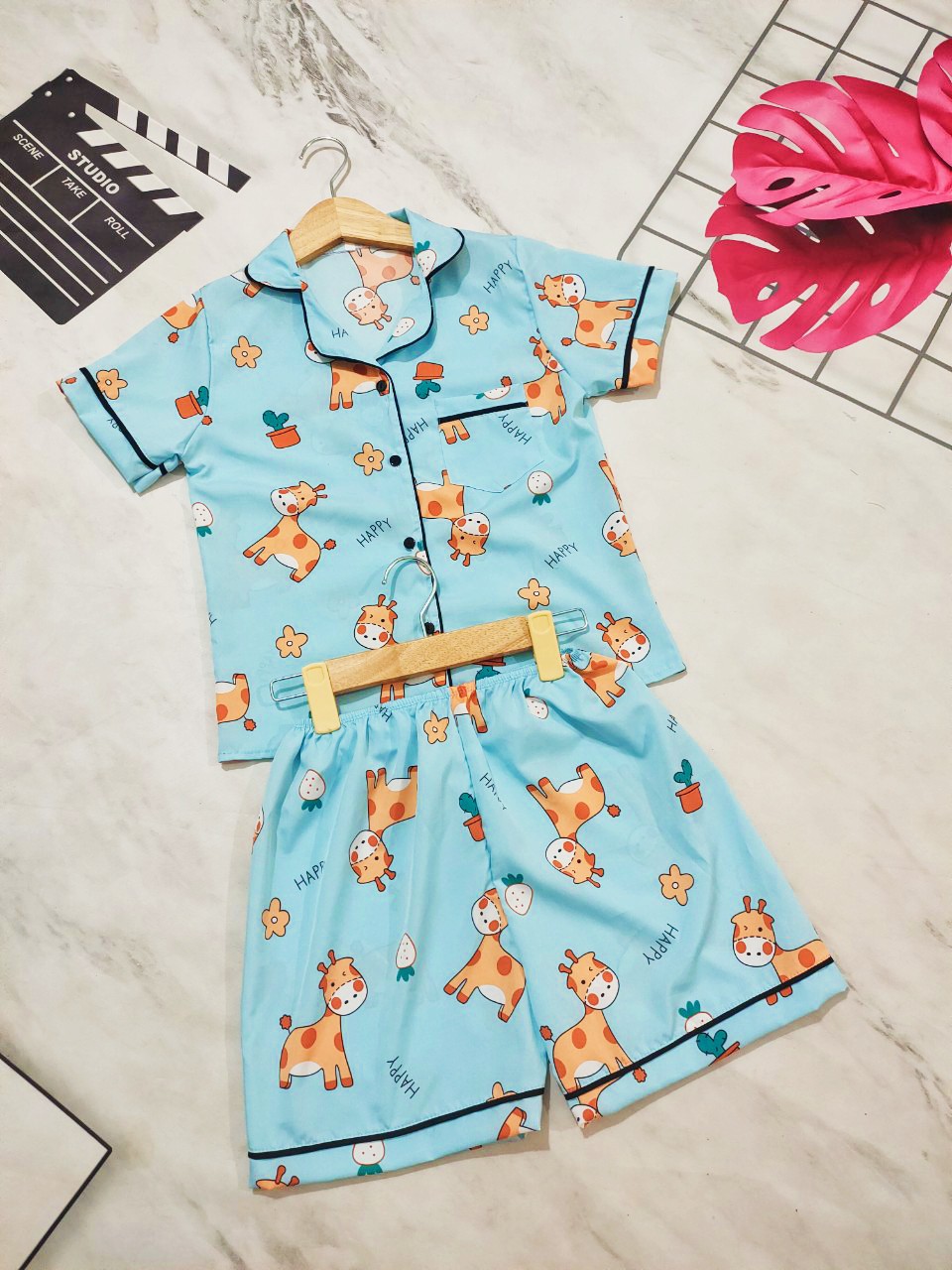 Baby Girl Clothes Set, Short Girls' Pijama Set in Silk Fabric, Kate Is Soft, Cool, Fresh Colors for Baby to Wear in Summer - 6