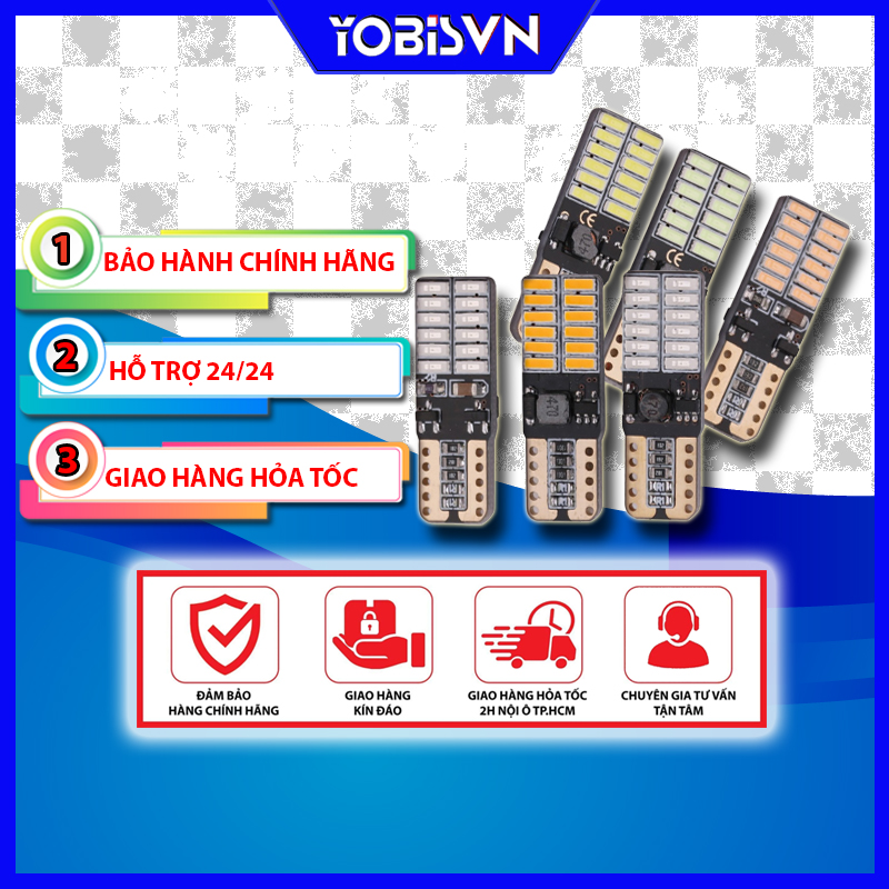 Đèn LED T10 12V gắn biển số xe hơi/ nội thất xe hơi chất lượng cao