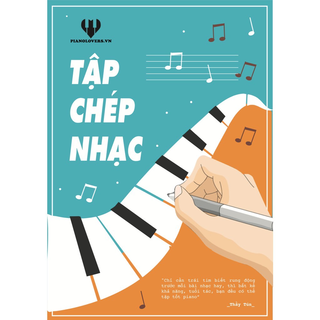 Vở chép nhạc sheet music khổ giấy a4 32 trang