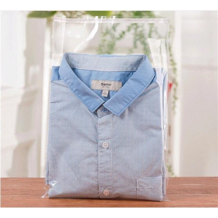 1 KG Bọc Kiếng Keo Đựng Quần Áo - TÚI NILON CÓ KEO DÁN - size 30x42cm