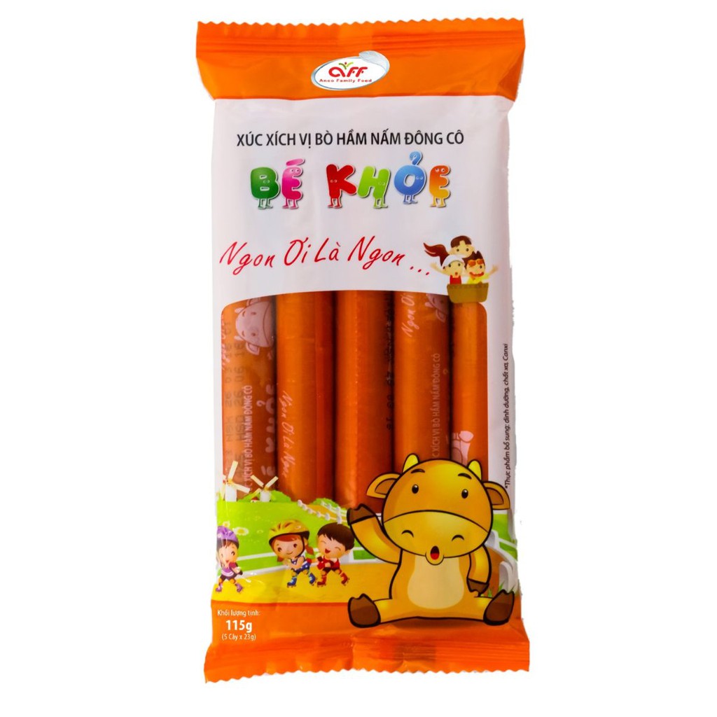 Xúc xích bé khỏe xuxifarm 115g heo hầm hạt sen