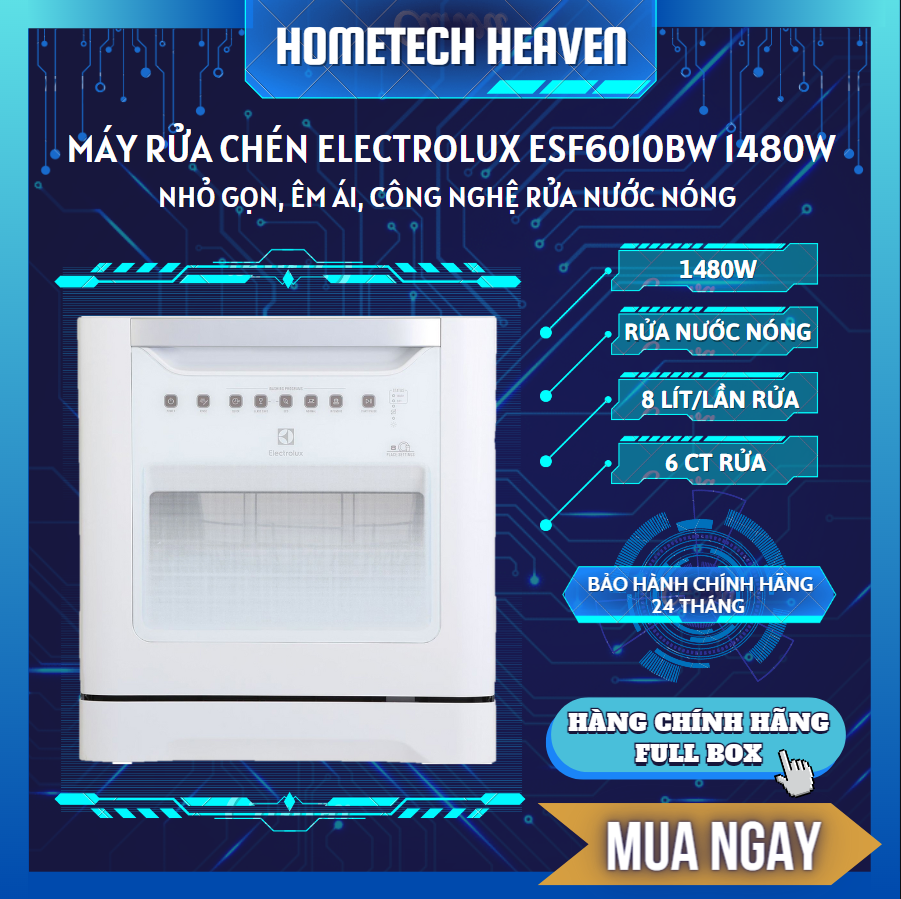 Máy rửa chén mini electrolux esf6010bw - hàng chính hãng - giao hcm