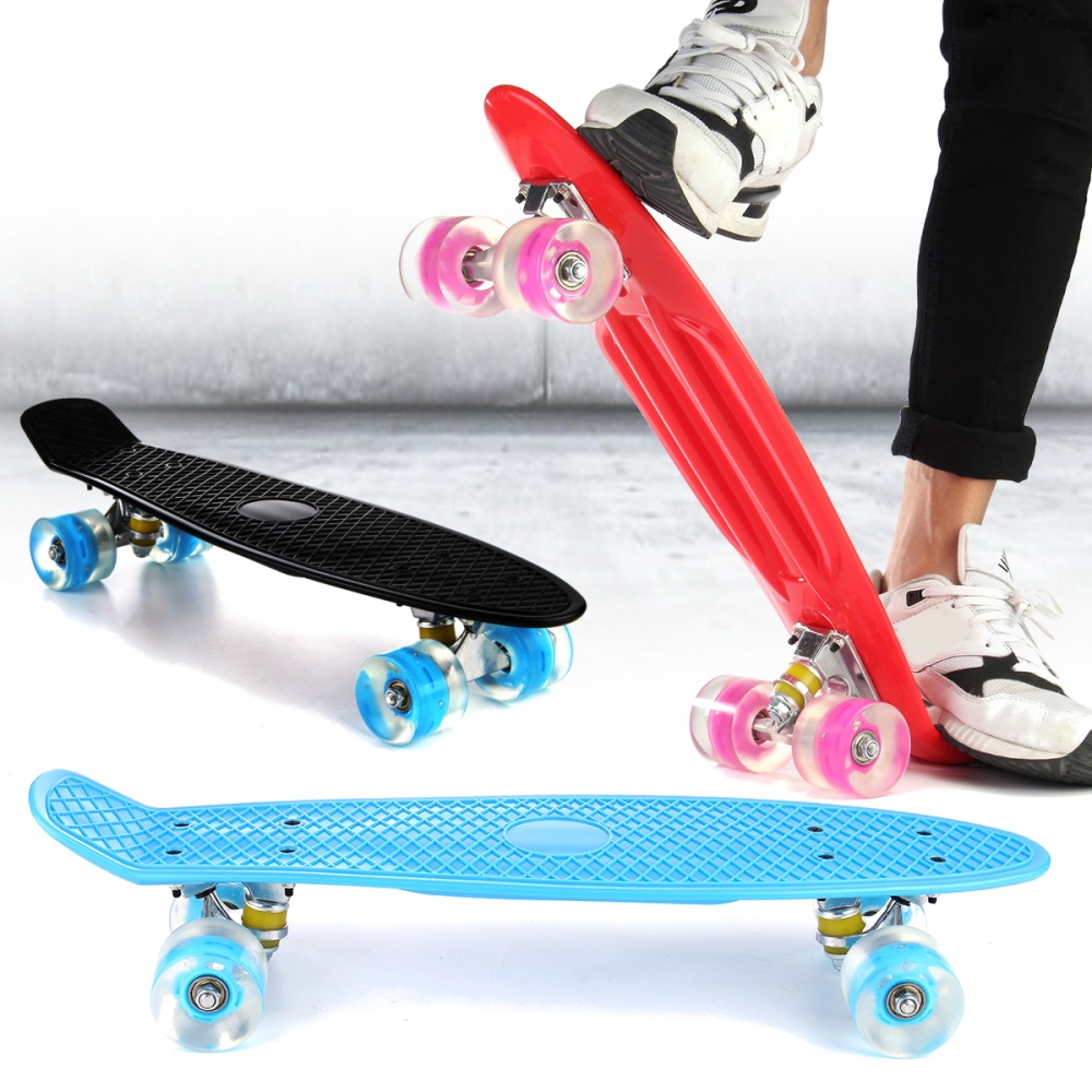 ( CÓ ĐÈN LED ) 60 CM 4 bánh xe Ván Trượt Skateboard Cho Trẻ Em Người Lớn   hàng chính hãng THIẾT KẾ HIỆN ĐẠI - CAO CẤP - chịu tải lớn ( sản phẩm hót nhất đầu năm 2020) - bảo hành 1 đổi 1 toàn quốc