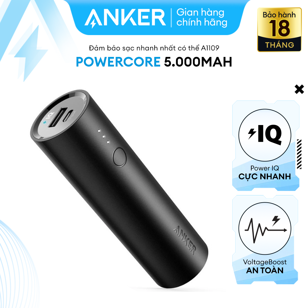 Sạc dự phòng ANKER PowerCore 5000mAh - A1109