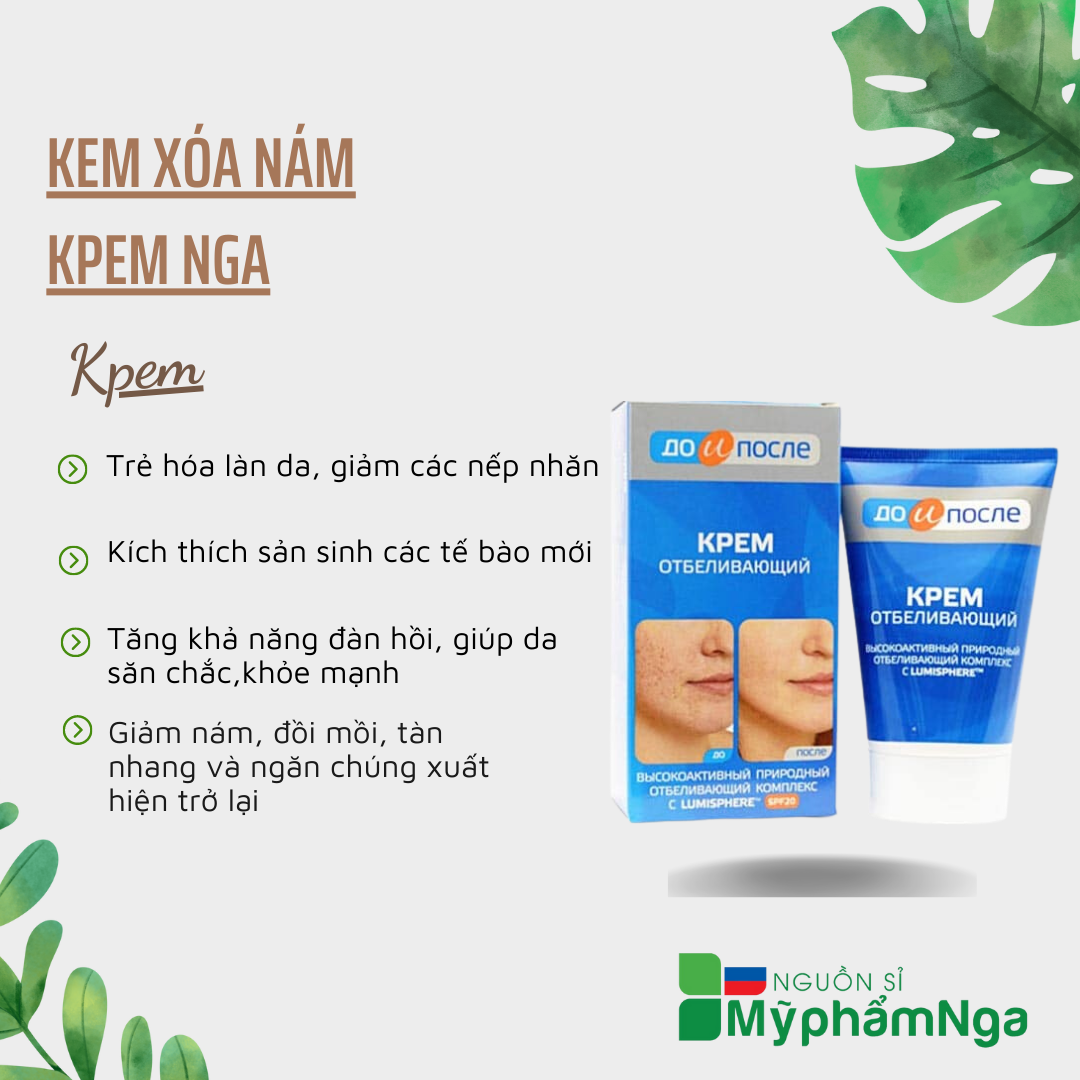 Kem xóa nám Kpem Nga - Kem loại bỏ nám trắng da Nga Kpem