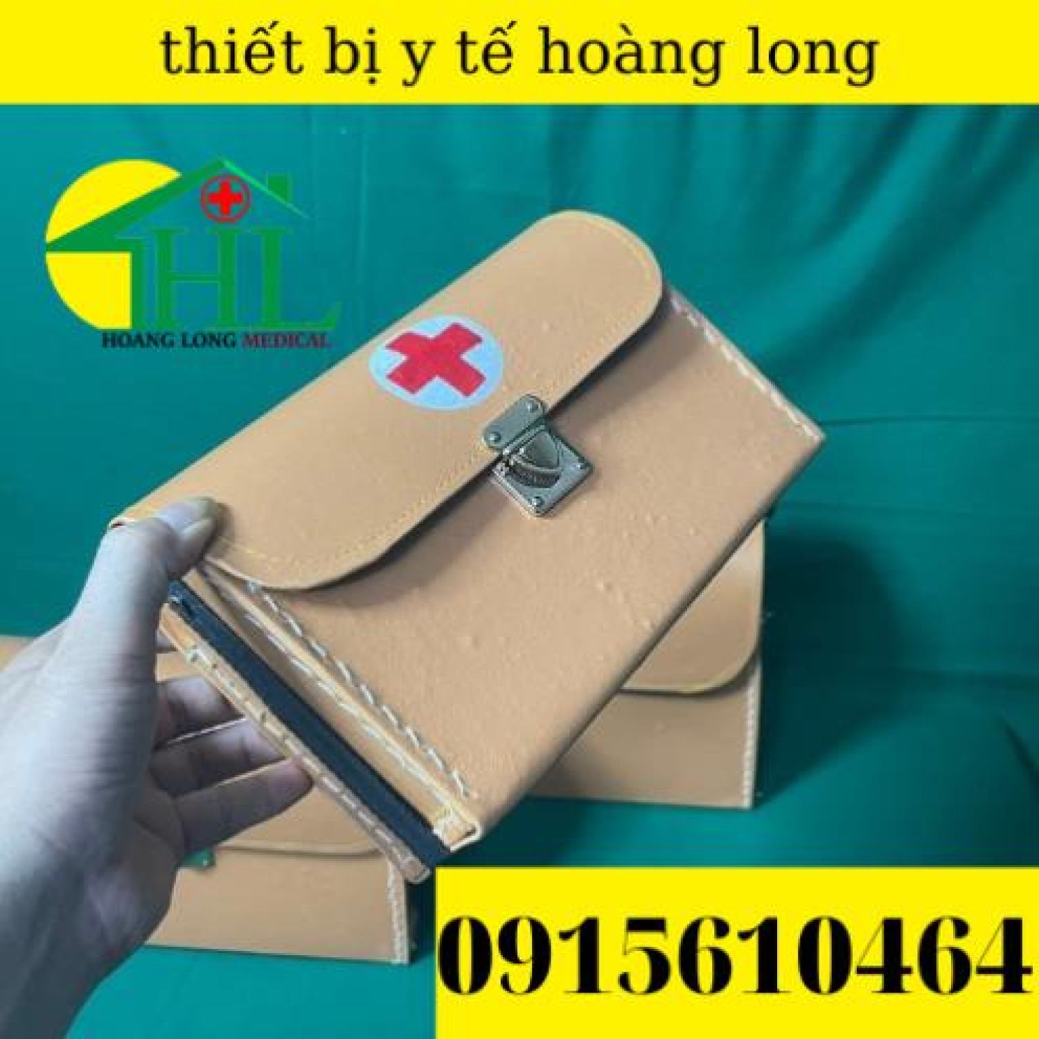 Túi cứu thương chữ thập màu da bò các cỡ