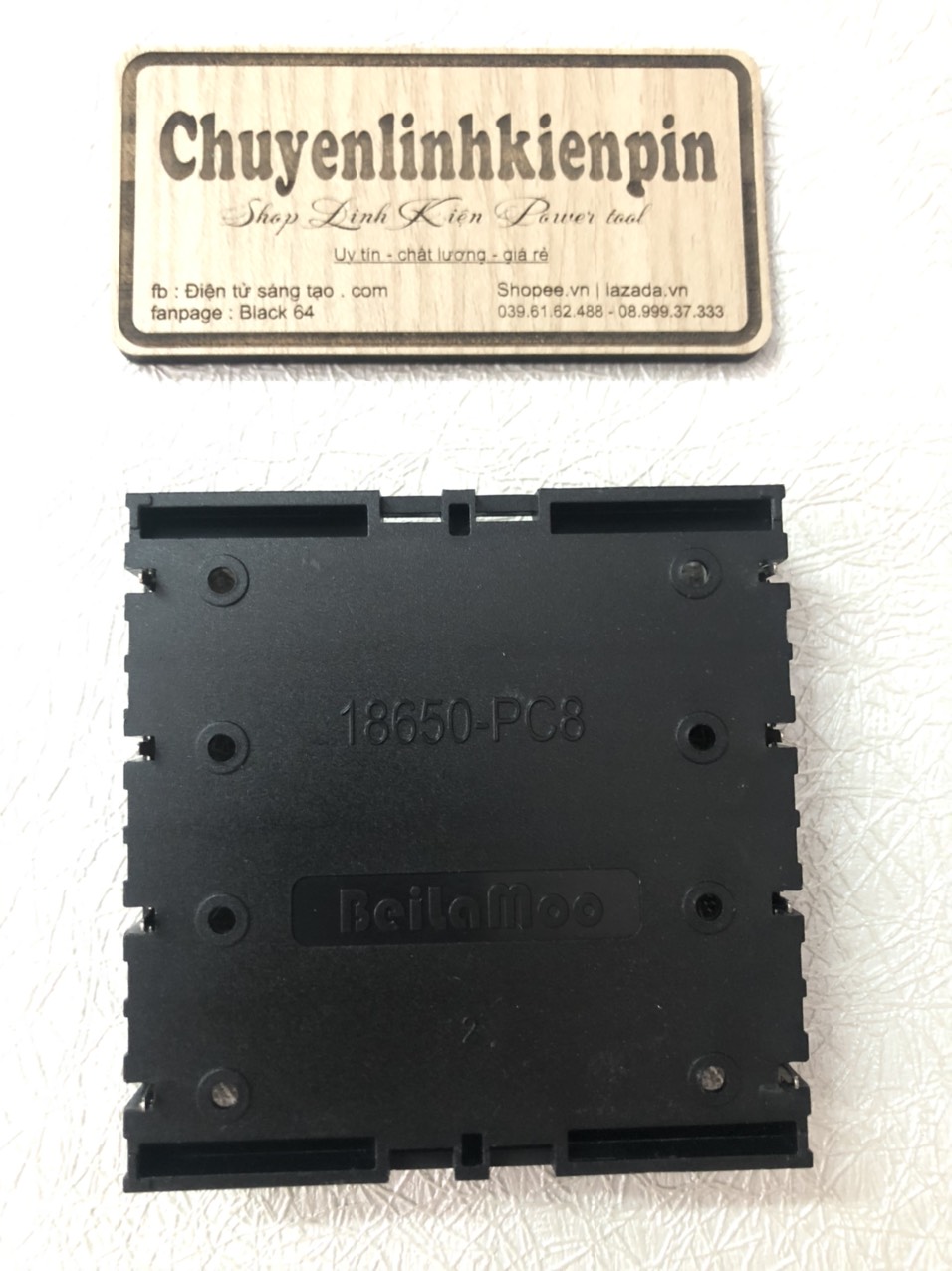 Đế pin 18650 loại chân cho hàn mạch – 1234 pin