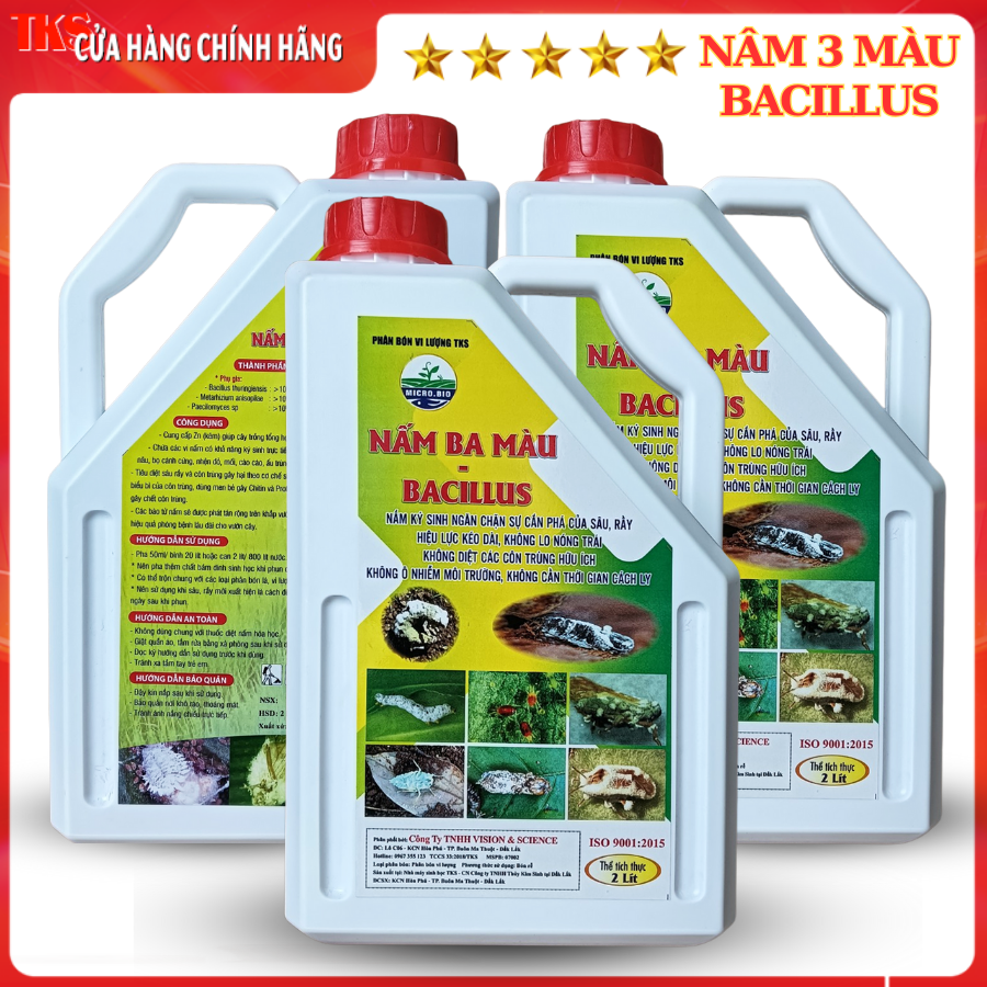 BTMET Nấm Ba Màu Ký Sinh Trừ Sâu Rầy Sinh Học, Sâu Rầy, Rệp, Nhện, Bọ Trĩ - Can 2 lít