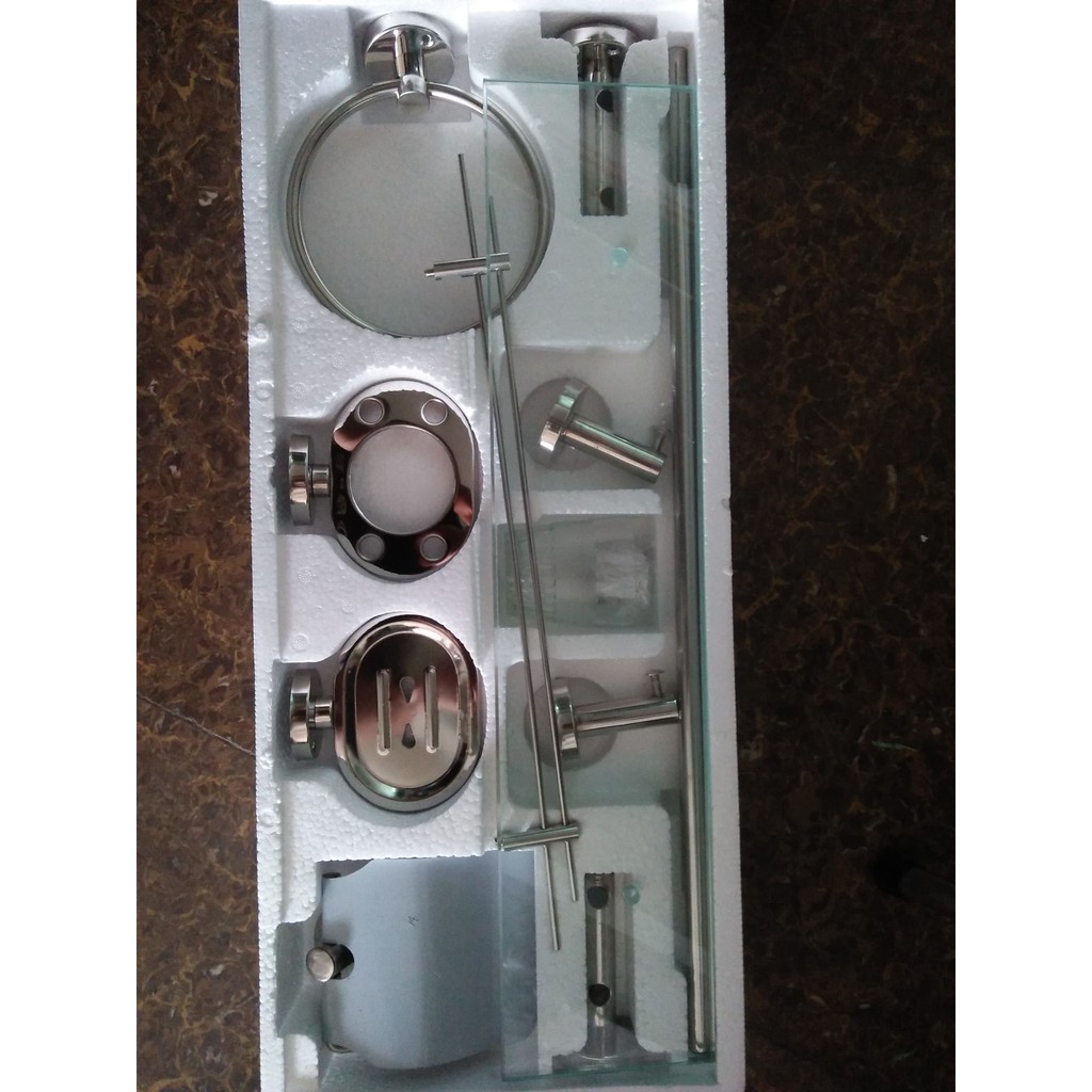 Bộ Phụ Kiện Nhà Tắm 6 Món Inox Sinno