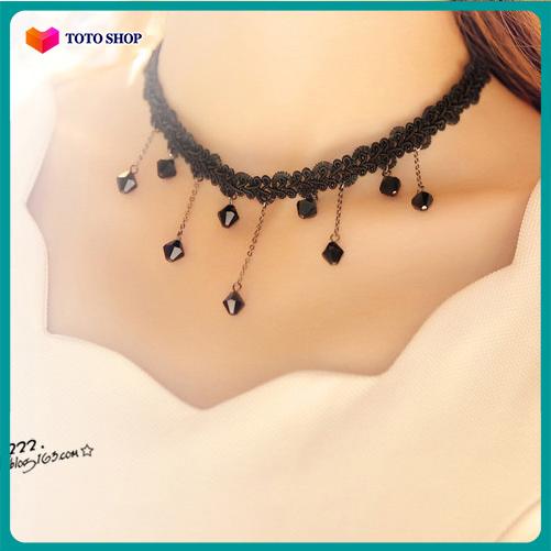 Vòng cổ kết hợp ren sexy rua trang trí hình giọt nước BSTDC - [ToToShop]