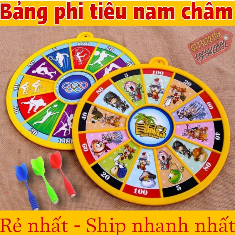 Bảng phi tiêu nam châm size 30cm kèm 3 tiêu