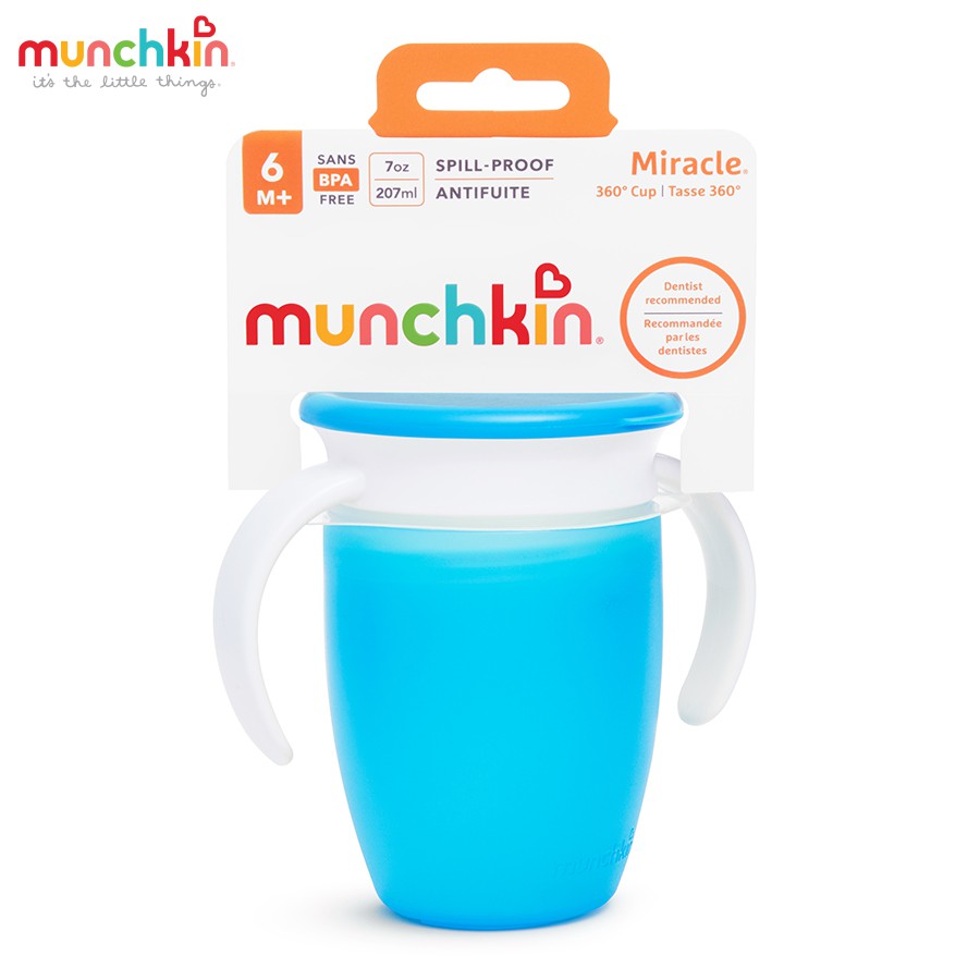 Cốc 360 độ Munchkin chống đổ, có nắp 207ml