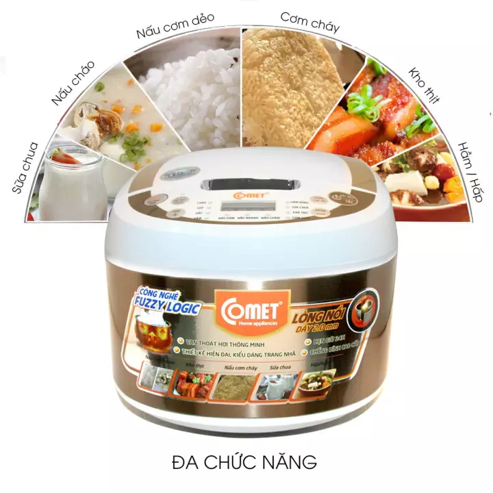 Nồi cơm điện comet cm8087 điện tử - hàng chính hãng