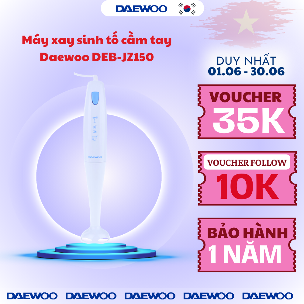 Máy xay sinh tố cầm tay Daewoo DEB-JZ150 (150W) - Hàng chính hãng