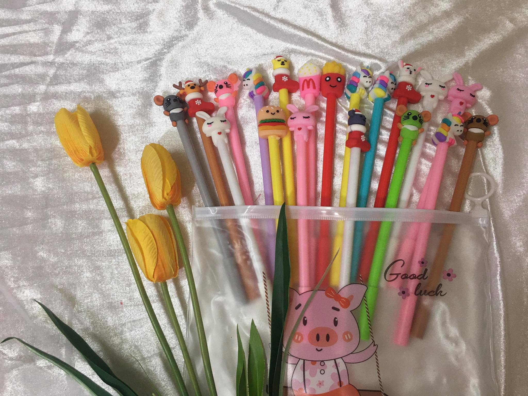 MỰC ĐEN COMBO 20 CHIẾC BÚT MỰC NƯỚC MÀU ĐEN ( TẶNG TÚI ĐỰNG BÚT XINH XẮN )