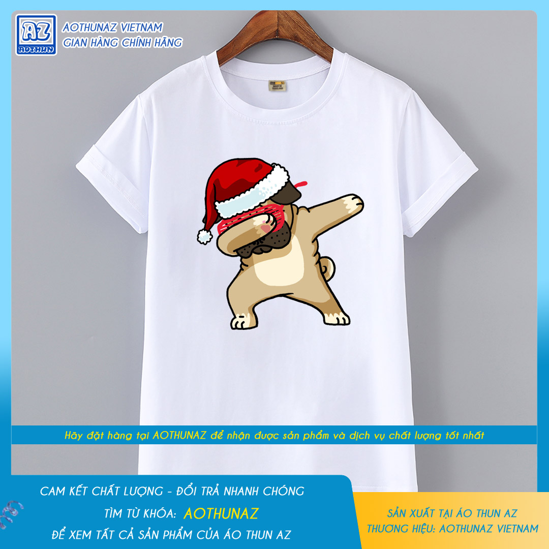 AOTHUNAZ - Áo thun team in hình chó Pug nhảy điệu dab độc đáo M1758