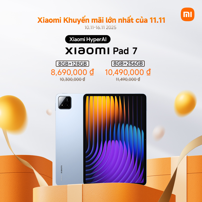 Máy tính bảng Xiaomi Pad 7 (8+128GB | 8+256GB) | Màn hình 3.2K 144Hz siêu rõ nét | HyperAI | Vi xử l